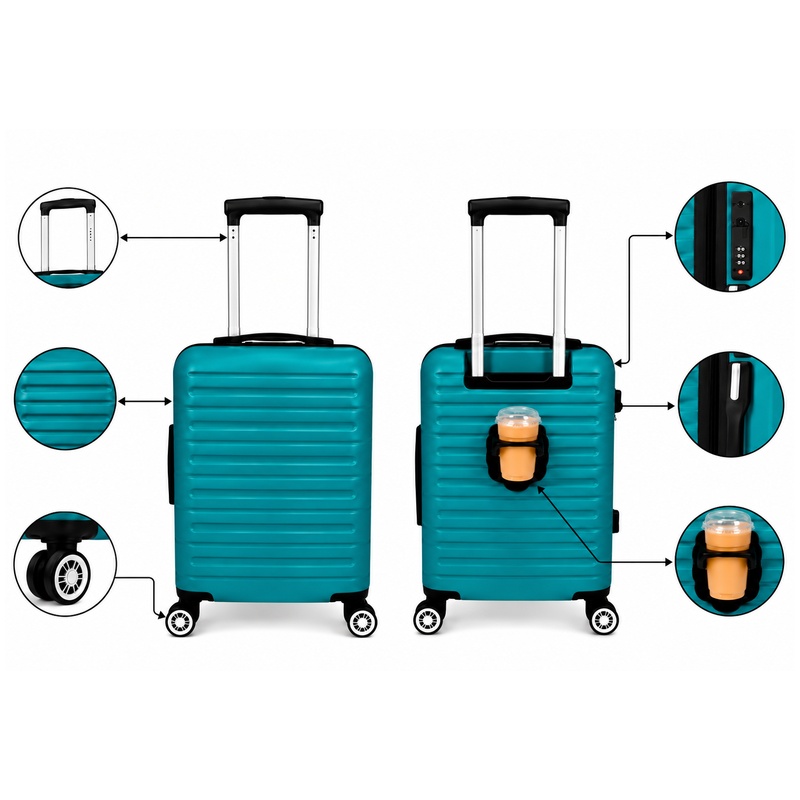 (image for) T-HC-US-1861 Teal EasyJet Approved Cabin Suitcase